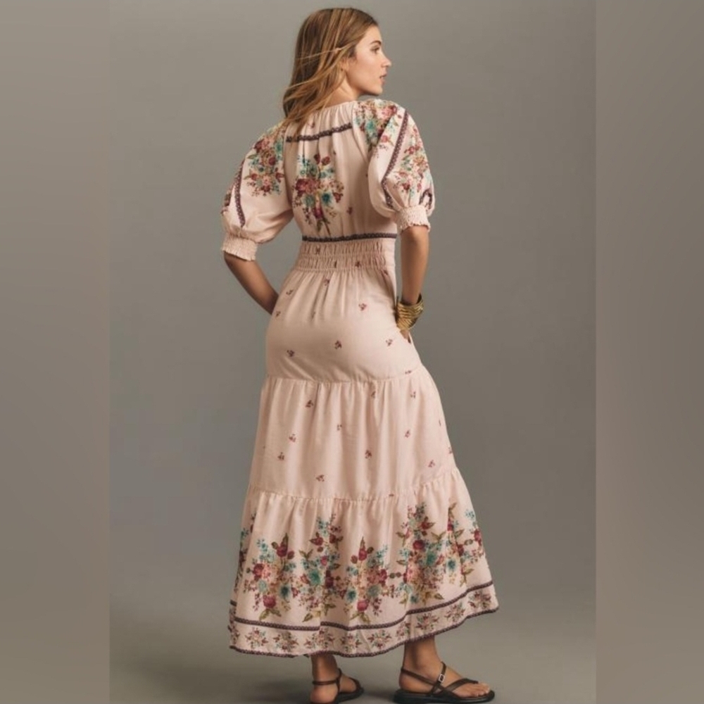 🩷 NWT Anthropologie Somerset Maxi Dress – Boho Floral Size XL - Picture 4 of 11